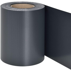 3D kerítés belátásgátló szalag antracit kerítéspanelhez, 19x35 m, 20 db kapoccsal, 450 g/m2, PVC