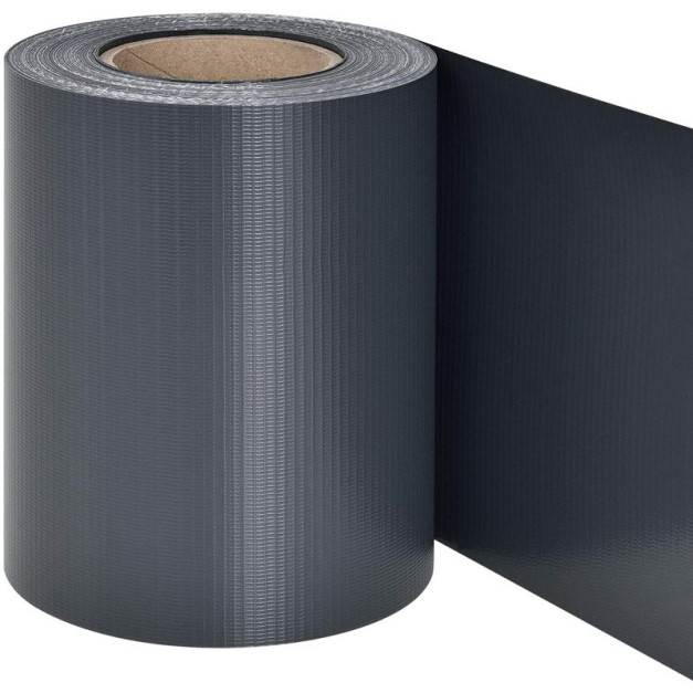 3D kerítés belátásgátló szalag antracit kerítéspanelhez, 19x35 m, 20 db kapoccsal, 450 g/m2, PVC