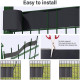 3D kerítés belátásgátló szalag antracit kerítéspanelhez, 19x35 m, 20 db kapoccsal, 450 g/m2, PVC