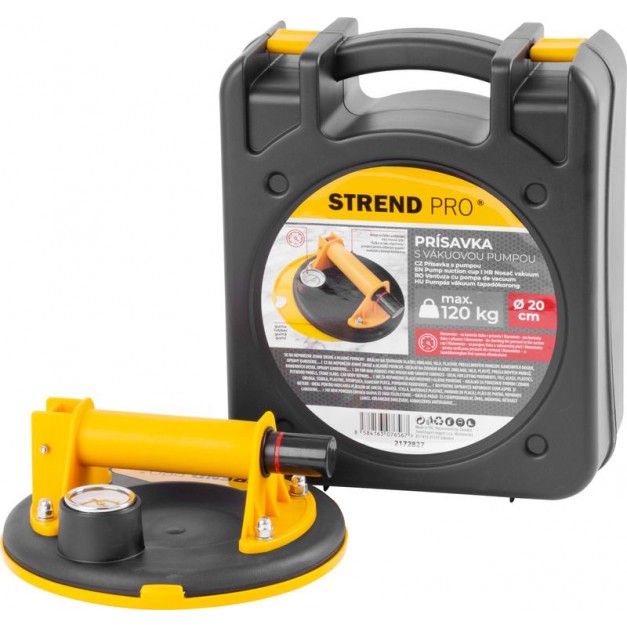 Strend Pro 1 kupolás tapadókorong nyomásmérővel 20 cm, max. 120 kg