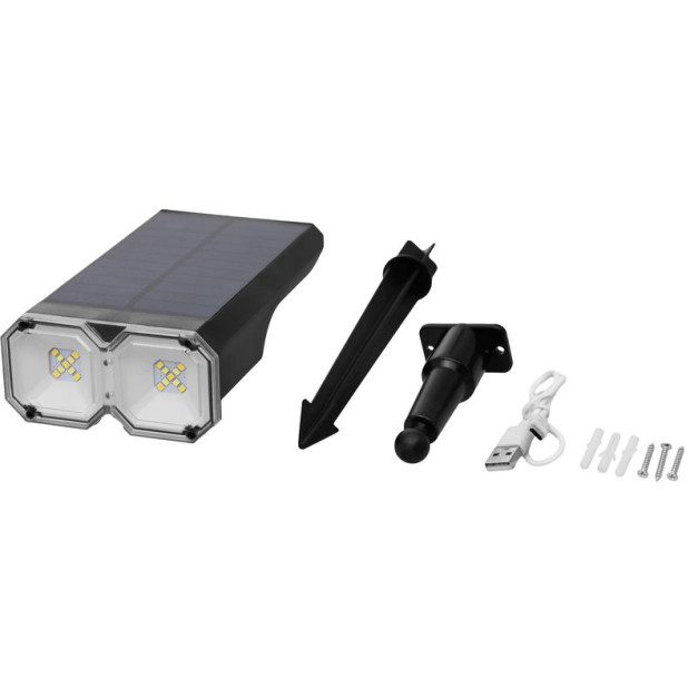 Strend Pro napelemes LED fali/talajra szerelhető lámpa 16x10x27 cm