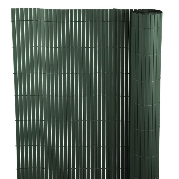 Bambusz hatású műanyag árnyékoló, kerítés, 900 mm, 3 m, zöld, 1300g/m2, UV