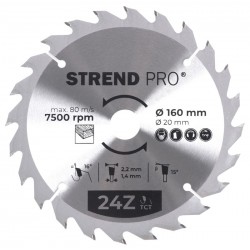 STR TCT 160 x 2,2 x 20/16 mm 24T körfűrészlap fához 