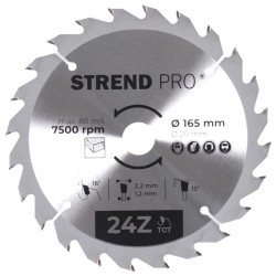 STR TCT 165 x 2,2 x 20/16 mm 24T körfűrészlap fához