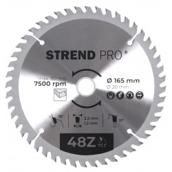 STR TCT 165 x 2,2 x 20/16 mm 48T körfűrészlap fához