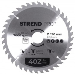 STR TCT 190 x 2,4 x 30/20 mm 40T körfűrészlap fához