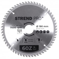 STR TCT 190 x 2,4 x 30/20 mm 60T körfűrészlap fához