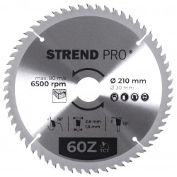 STR TCT 210 x 2,6 x 30/20 mm 60T körfűrészlap fához