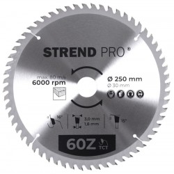 STR TCT 250 x 3,0 x 30/20 mm 60T körfűrészlap fához