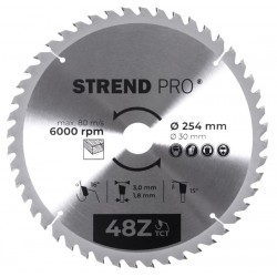 STR TCT 254 x 3,0 x 30/20 mm 48T körfűrészlap fához