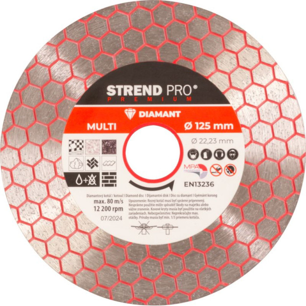 Strend Pro Premium gyémánt vágókorong 125 mm, hatszögletű