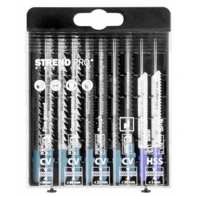 Strend Pro Premium dekopírfűrészlap készlet, vegyes felhasználás, 10 db