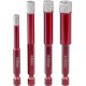 Strend Pro Premium koronafúró készlet sablonnal, 6-8-10-12 mm, 1/4" hatszögletű