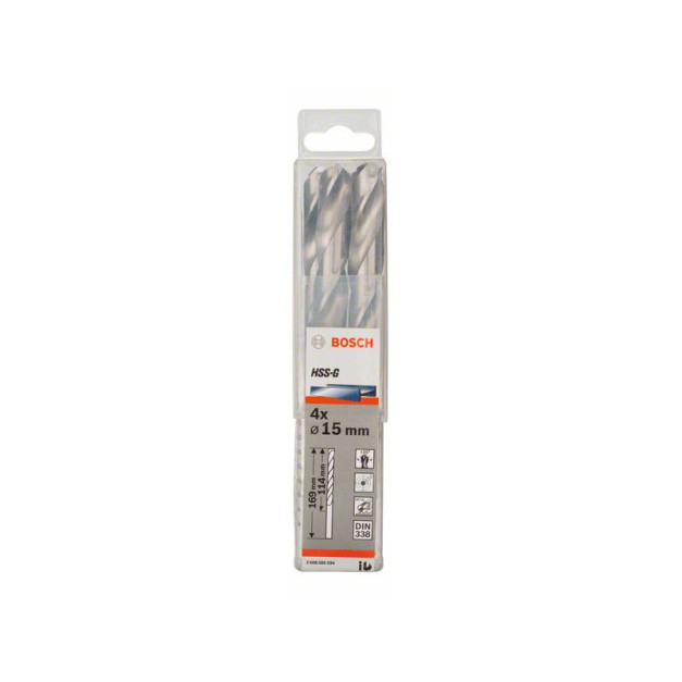 BOSCH Csigafúró redukált 15,0 x 169/114 mm 135° HSS-G DIN 338 (4 db/cs)