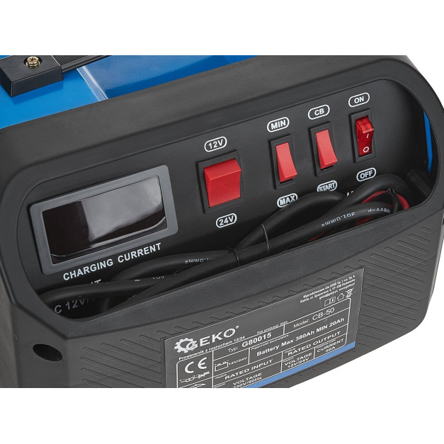 Geko Akkumulátortöltő CB50 12/24 20-380Ah
