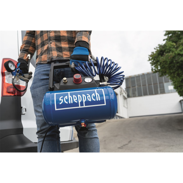 Scheppach olajmentes kompressszor szett 1200W 6L