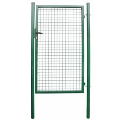 Egyszárnyú kerti ajtó zártszelvény kerettel 120 / 100 cm, zárbetéttel, kulcsokkal, zöld