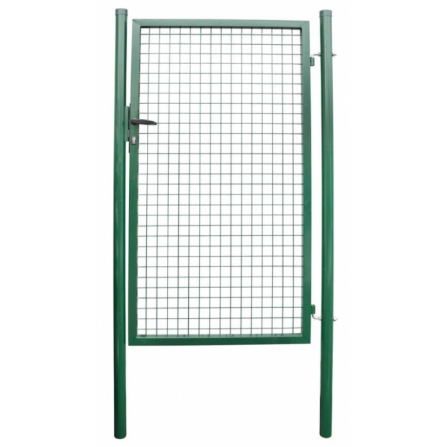 Egyszárnyú kerti ajtó zártszelvény kerettel 120 / 100 cm, zárbetéttel, kulcsokkal, zöld