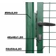 Egyszárnyú kerti ajtó zártszelvény kerettel 120 / 100 cm, zárbetéttel, kulcsokkal, zöld