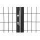 Kétszárnyú kerti kapu 358 x 145 cm , csővázas, zárral, kulcsokkal, ütközővel , RAL7016