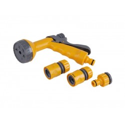 ROSA Öntöző pisztoly műanyag 6 funkciós+3db csatlakozó