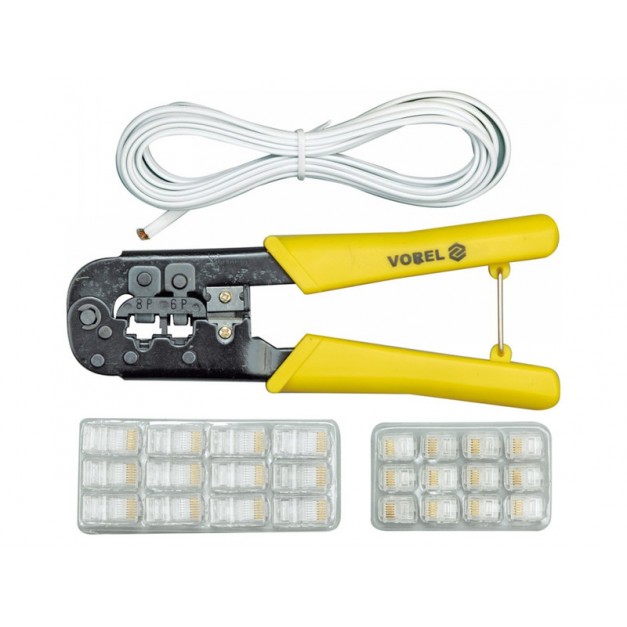 Krimpelő fogó UTP hálózati/RJ45 és telefon/RJ11 kábelekhez