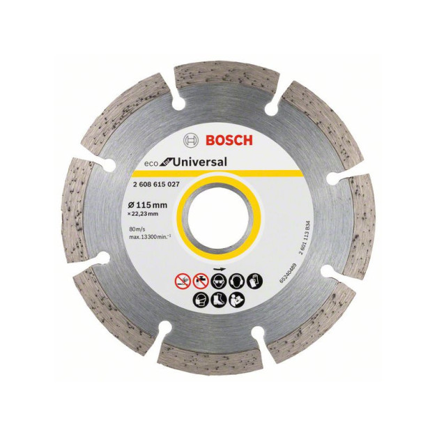 BOSCH Gyémánt vágókorong 115 x 2,0 x 7,0 x 22,2 mm szegmentált ECO for Universal (10 db/cs)
