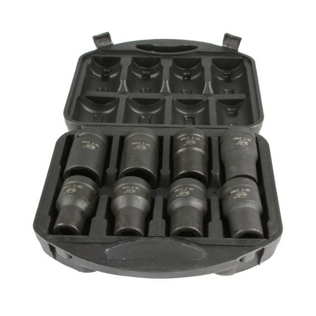 BJC gépi dugókulcs készlet hatlapú 1″, 17-33 mm, 8 db