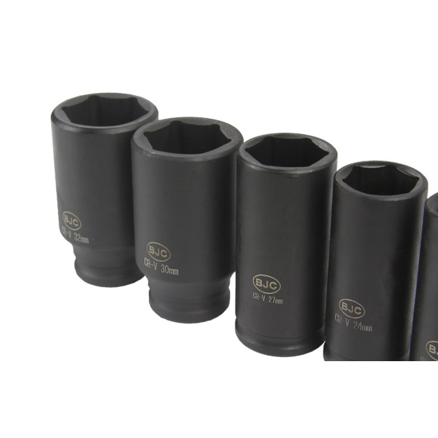 BJC hosszított gépi dugókulcs készlet 1/2", 10-32 mm, 16 db