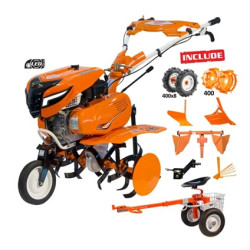 Ruris 7500 ACC3 benzines rotációs kapa 208cm3 + 8 DB TARTOZÉK (utánfutó)
