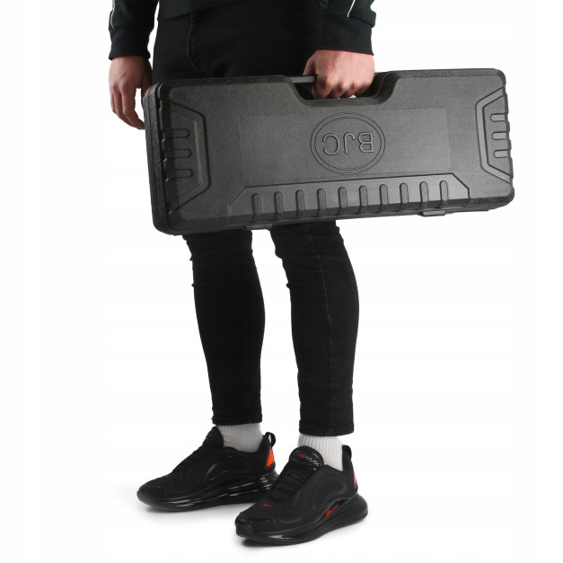 BJC alacsony profilú 2,5 tonnás krokodil emelő + koffer + kerékkulcs ( 90-385mm)