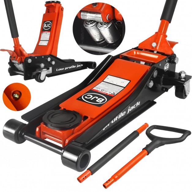 BJC 3 tonnás alacsony profilú krokodil emelő 80-510 mm, dupla pumpás