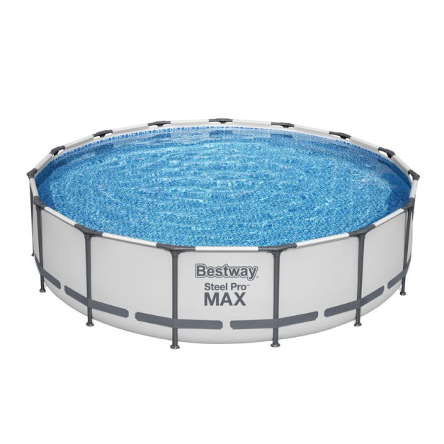 Bestway® Steel Pro MAX  56488 medence, patronos szűrőbetét, létra, ponyva, 457x107 cm