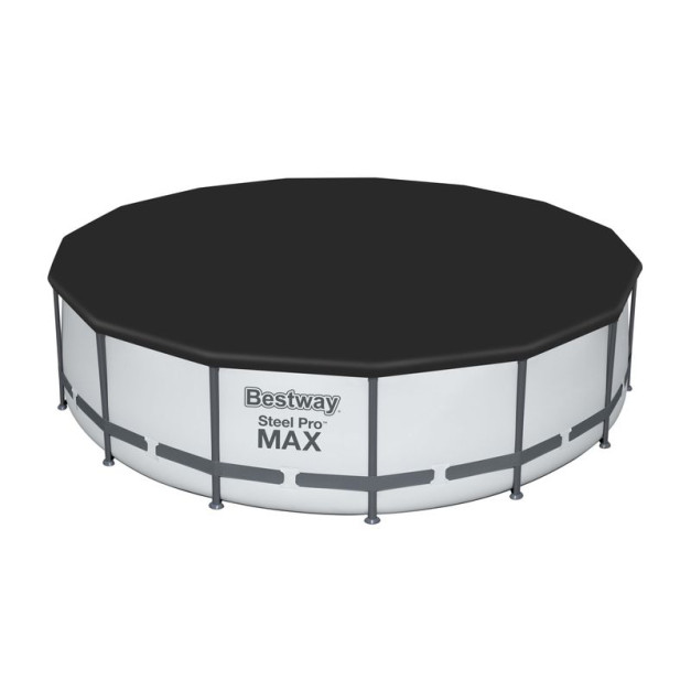 Bestway® Steel Pro MAX  56488 medence, patronos szűrőbetét, létra, ponyva, 457x107 cm