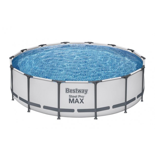 Bestway® Steel Pro MAX 56950 medence, szűrővel, szivattyúval, létrával és ponyvával, 427 x 107 cm