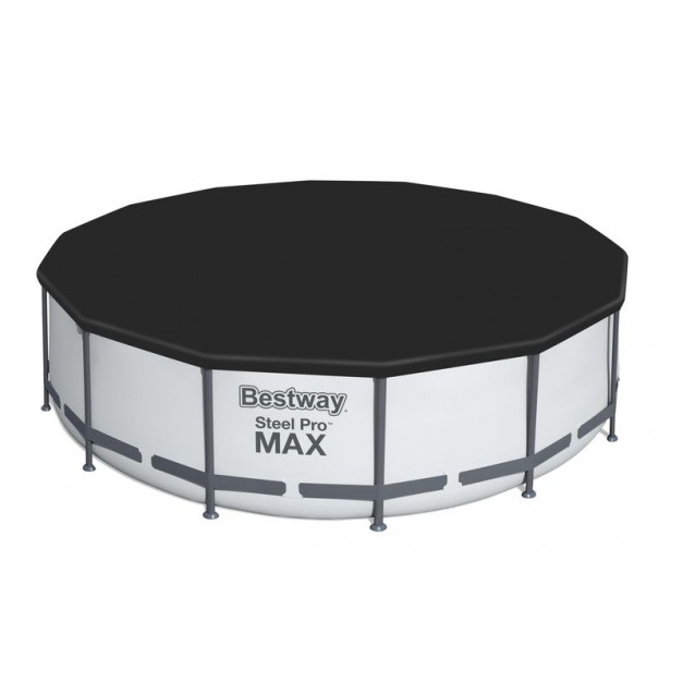 Bestway® Steel Pro MAX 56950 medence, szűrővel, szivattyúval, létrával és ponyvával, 427 x 107 cm