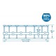 Bestway® Steel Pro MAX 56950 medence, szűrővel, szivattyúval, létrával és ponyvával, 427 x 107 cm