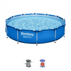 Bestway® Steel Pro™ 56681 medence, szűrővel és szivattyúval, 366 x 76cm