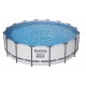 Bestway® Steel Pro MAX 5612Z medence, szűrővel, szivattyúval, létrával és ponyvával, 488 x 122 cm