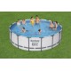 Bestway® Steel Pro MAX 5612Z medence, szűrővel, szivattyúval, létrával és ponyvával, 488 x 122 cm