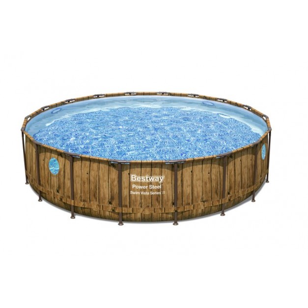 Bestway® Power Steel™ 56977 medence,  szűrővel, szivattyúval, létrával, vegyszeradagolóval és ponyvával, 549 x 122 cm