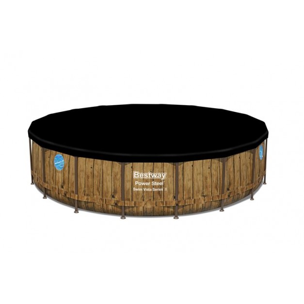 Bestway® Power Steel™ 56977 medence,  szűrővel, szivattyúval, létrával, vegyszeradagolóval és ponyvával, 549 x 122 cm