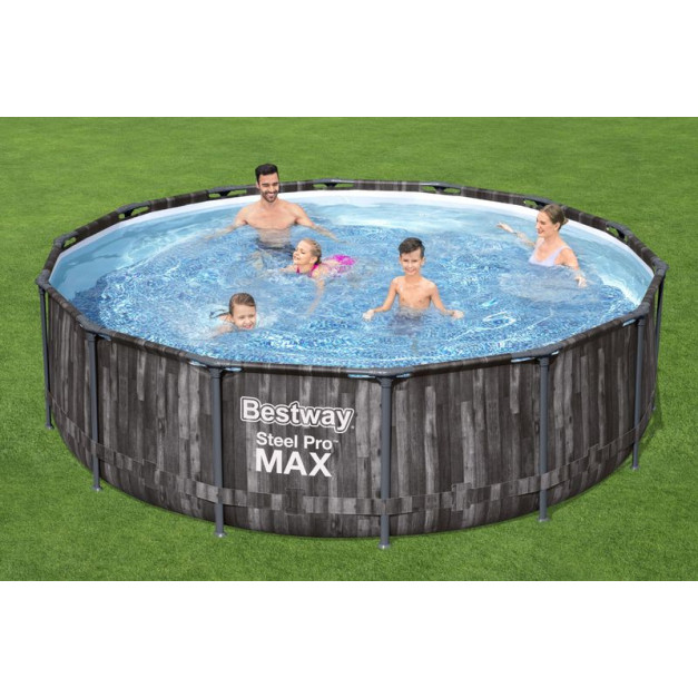 Bestway® Steel Pro MAX 5614Z fémvázas medence, patronos szűrőbetét, létra, ponyva, 427x107 cm