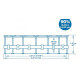 Bestway® Steel Pro MAX 5614Z fémvázas medence, patronos szűrőbetét, létra, ponyva, 427x107 cm