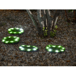 Strend Pro lámpa, műfűből készült napelemes lámpa, 4 db, 24 cm, 4x 8 LED, AA