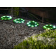Strend Pro lámpa, műfűből készült napelemes lámpa, 4 db, 24 cm, 4x 8 LED, AA