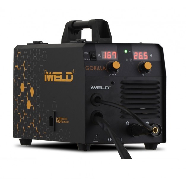 Iweld Gorilla 160 Amperos inverteres CO hegesztő,  MIG/MMA FIXIFLUX
