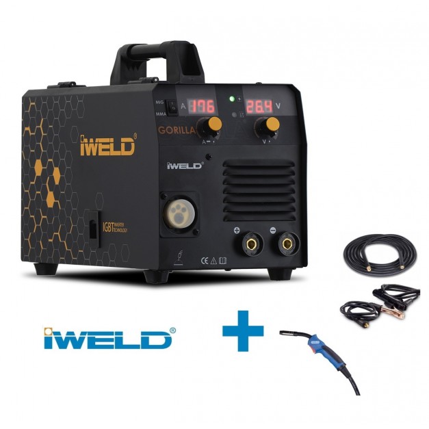 Iweld 160 amperos inverteres Aluflux Co / MMA hegesztő + kábelek