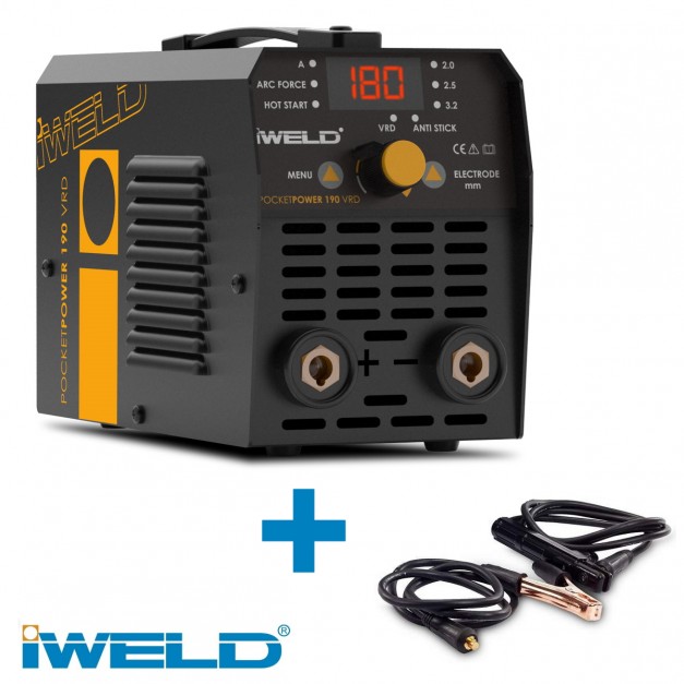 Iweld Gorilla 180 Amperos inverteres MMA hegesztő + munkakábelek + koffer