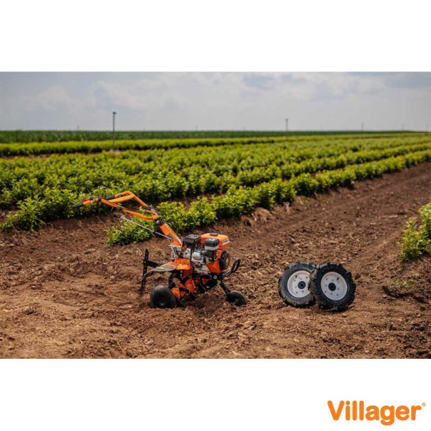 Villager VTB 8422 P benzines rotációs kapa, 212 cm³, 85 cm munkasz. + kerék + eke